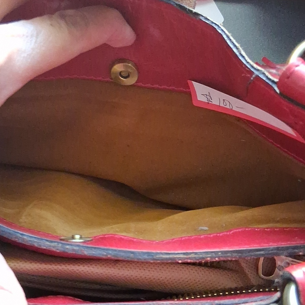 PATRICIA Nash Rienzo Satchel in Rosso Fiore red floral purse shoulder bag - Picture 12 of 16